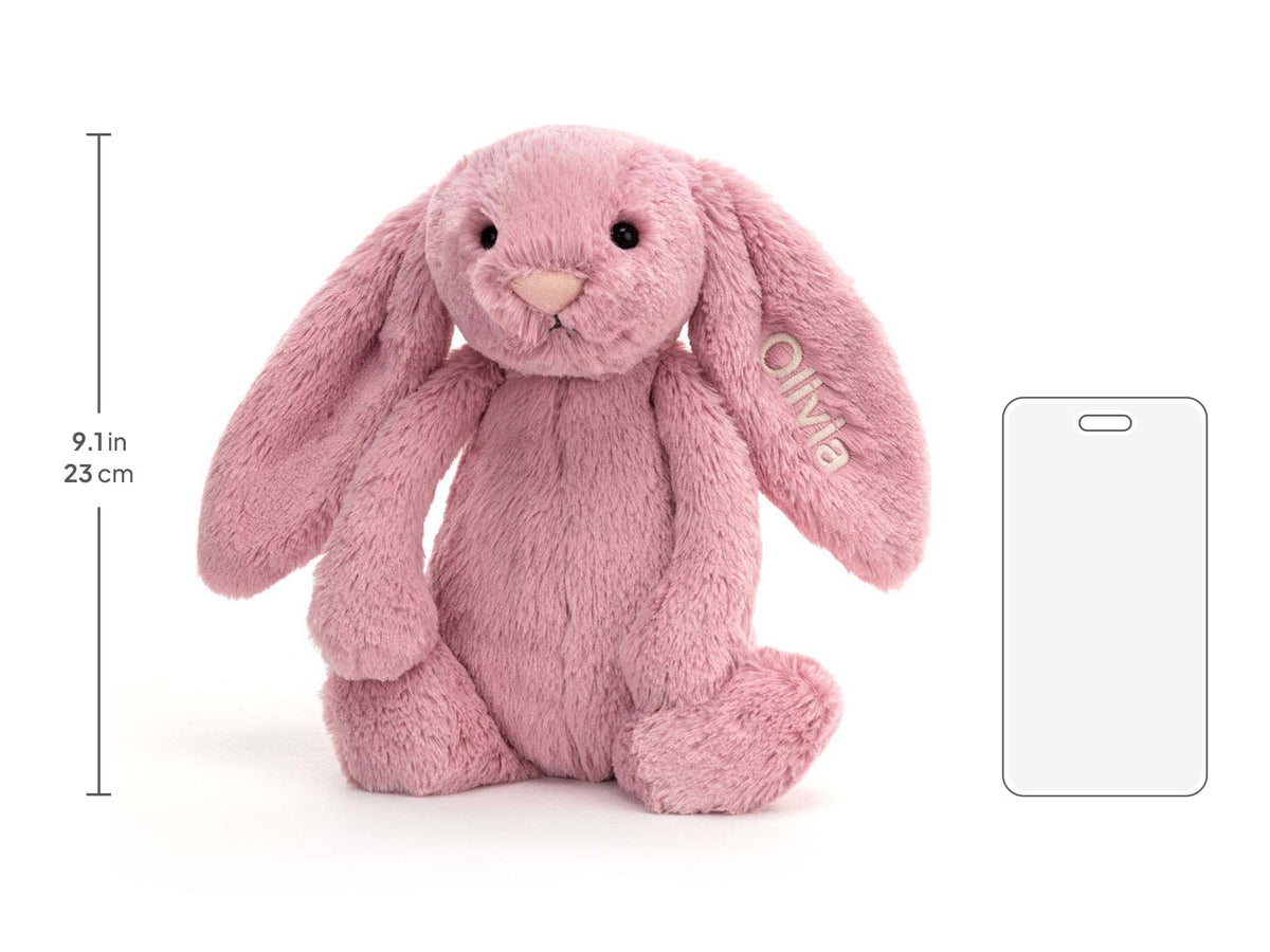 Personalized Bashful Tulip Bunny Medium, size chart