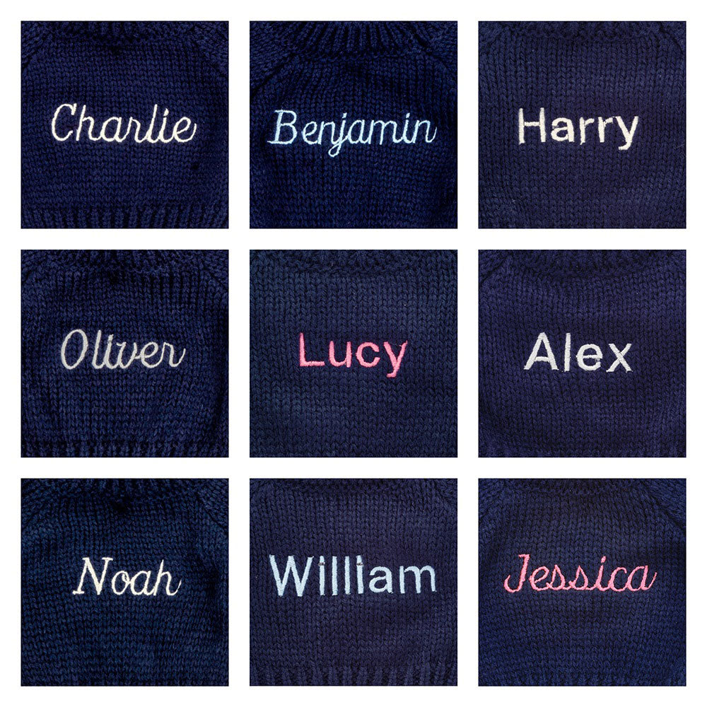 Bashful Toffee Puppy with Personalised Navy Jumper, View 2
