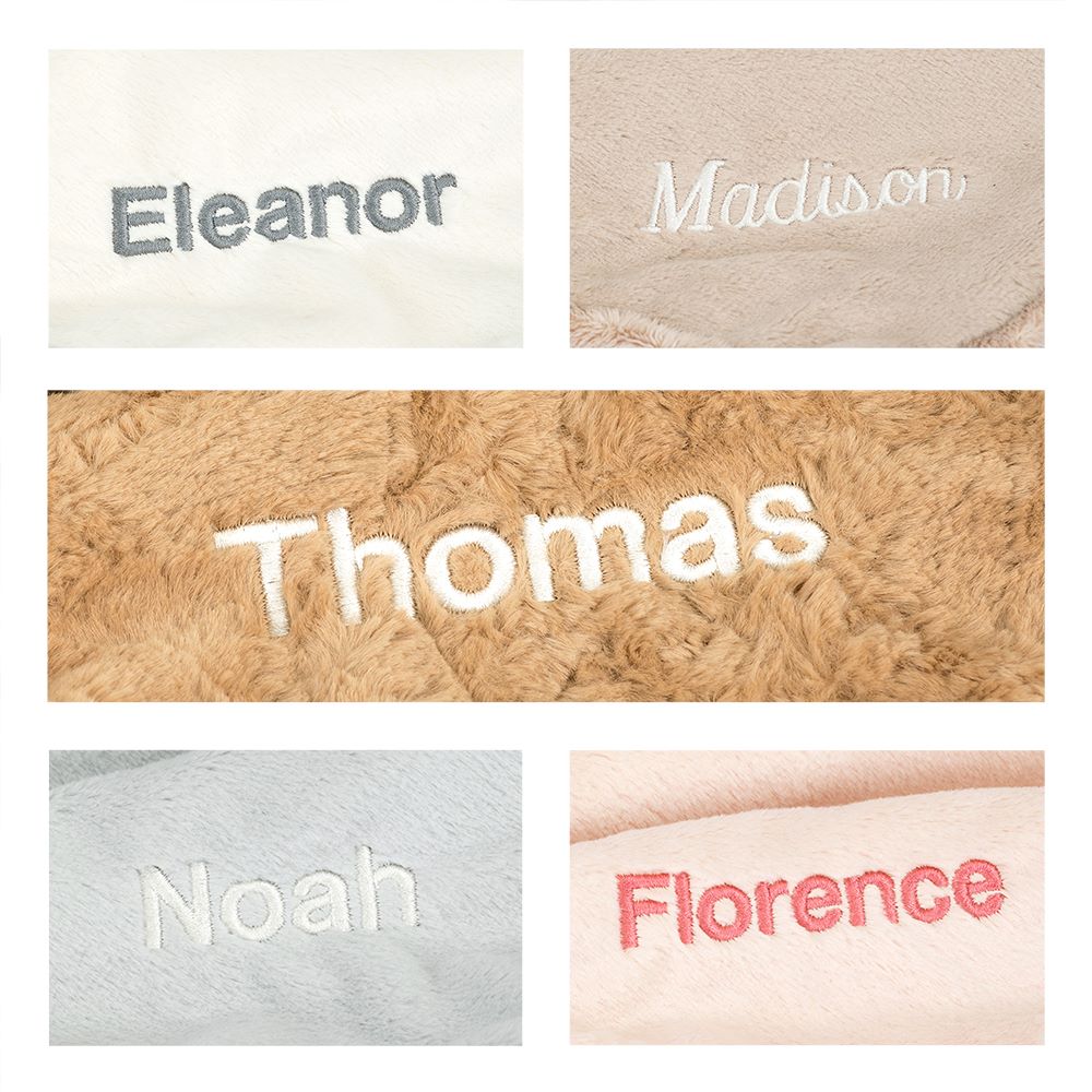 Personalised Bashful Black & Cream Puppy Blankie, View 4