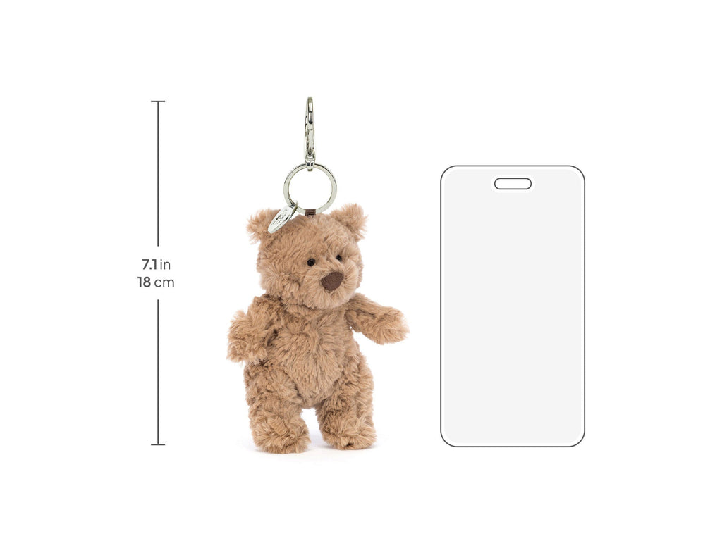 Bartholomew Bear Bag Charm, size chart